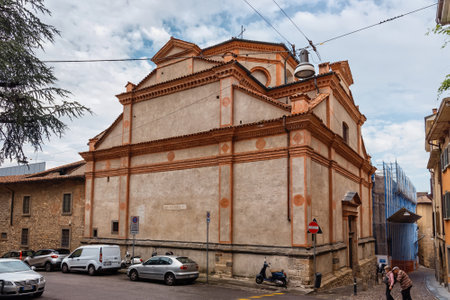 BERGAMO, ITALY - MAY 22, 2019: Roman Catholic monastery San Benedetto (dedicated for the Saint Benedict of Nursia) in Bergamo.のeditorial素材