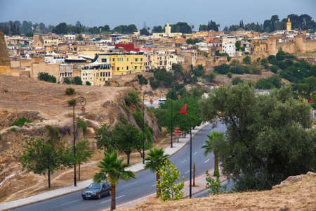 FEZ, MOROCCO - JUNE 02, 2017: View of the part of the Fez el Bali medina. Is the oldest walled part...