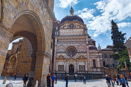 BERGAMO, ITALY - MAY 22, 2019: Cappella Colleoni (was built with marble elements between 1472 and...