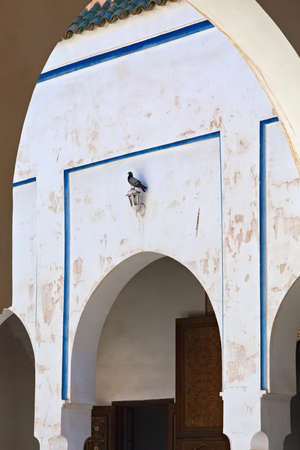 MARRAKESH, MOROCCO - JUNE 05, 2017: Interiors in the Bahia Palace. Is a late 19th century palace in Marrakesh. Today it is a well-known historic monument and tourist attraction in the city.のeditorial素材