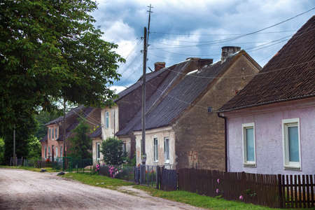 KRASNOLESYE, RUSSIA - JUNE 12, 2016: Old historical German buildings in the village of Krasnolesye...