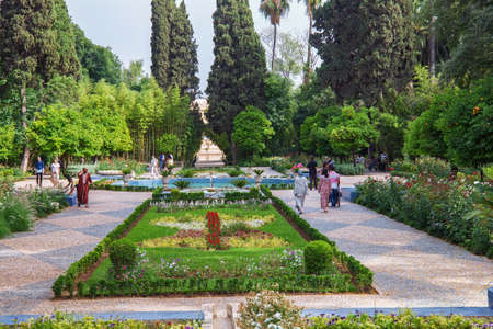 FEZ, MOROCCO - JUNE 02, 2017: The Jnan Sbil city park in Fez on a sunny day.のeditorial素材