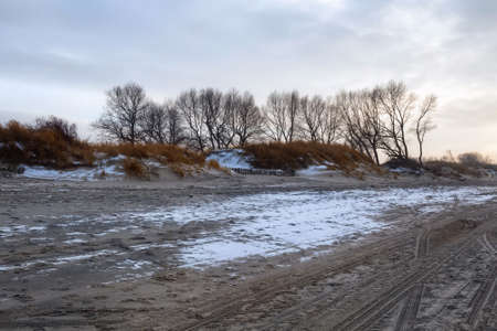 View of the Baltic Sea coast at the winter timeの写真素材