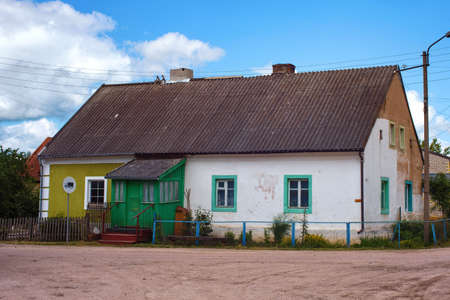 Old historical German buildings in the village of Krasnolesye (former Gross-Rominten) in the Kaliningrad region, Russiaの写真素材