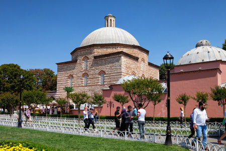 ISTANBUL, TURKEY - JULY 06, 2018: Turkish baths complex. It was built in 1556 by the architect Mimar Sinan during the reign of Sultan Suleiman I. As a gift to his wife Hurrem, known as Roxelana.のeditorial素材
