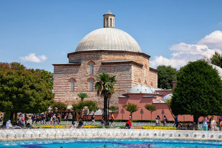 ISTANBUL, TURKEY - JULY 06, 2018: Turkish baths complex. It was built in 1556 by the architect Mimar Sinan during the reign of Sultan Suleiman I. As a gift to his wife Hurrem, known as Roxelana.のeditorial素材