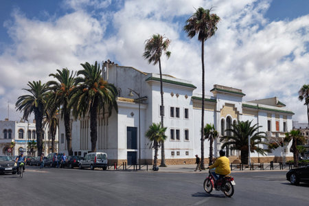 EL JADIDA, MOROCCO - JUNE 13, 2017: View of the old historical buildings of El Jadida (Mazagan). This town is a major port city on the Atlantic coast of Morocco. africa.のeditorial素材