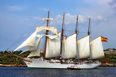 HAVANA, CUBA - MAY 15, 2012: The training sailing ship of the Royal Spanish Navy, the barquentine...
