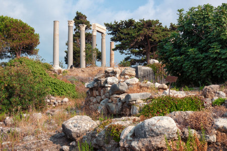 View of the ruins of the historic city of Byblos. It has been occupied about 7000 BC, it is one of the oldest inhabited cities in the world. The city is a UNESCO World Heritage Site. Lebanon.のeditorial素材
