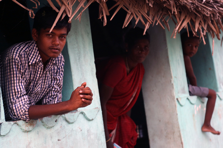 NANNILAM, INDIA - 19 MAY 2016: Beautiful smile of a small boyのeditorial素材