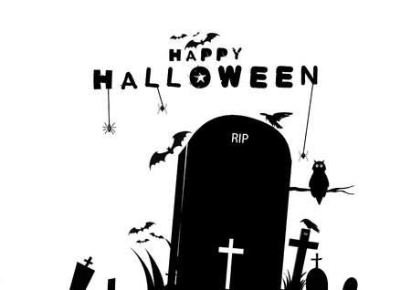Happy Halloween-design white background.の写真素材