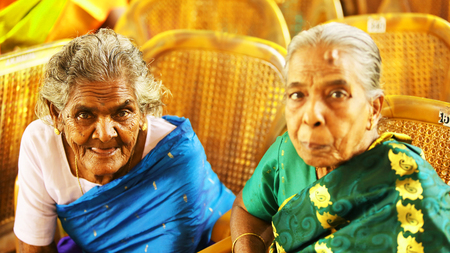 Senior Caucasian Woman Cheerful Portrait Concept.のeditorial素材