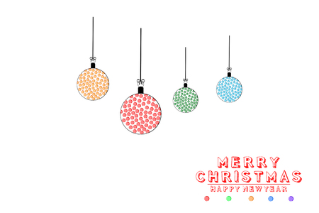 Christmas balls. illustration, Happy new year.の写真素材