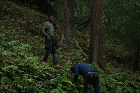 Film Crew On Location Movie Shootingのeditorial素材