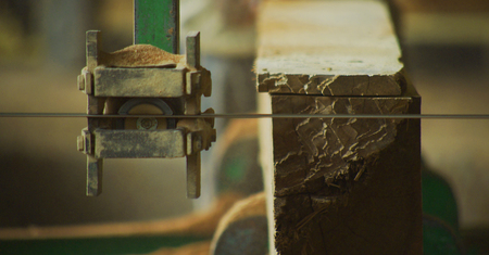 Powerful machine for wood splittingの写真素材