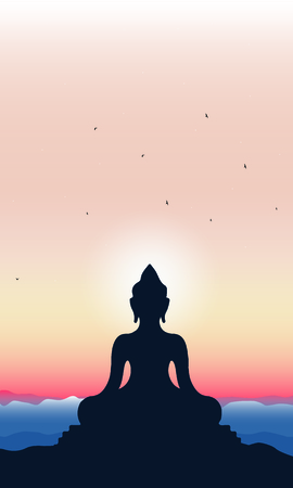Vector illustration of a Banner for Happy Buddha Purnimaのイラスト素材