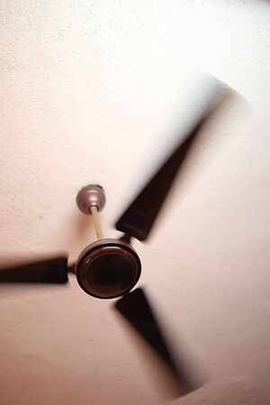 electric ceiling fan, Ceiling fan indoorの写真素材