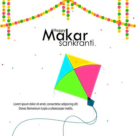 illustration of Happy Makar Sankranti festivalのイラスト素材