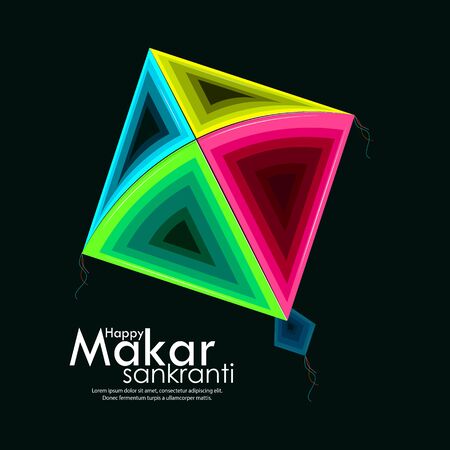 Modern and Creative Happy Makar Sankranti Festival Backgroundsのイラスト素材