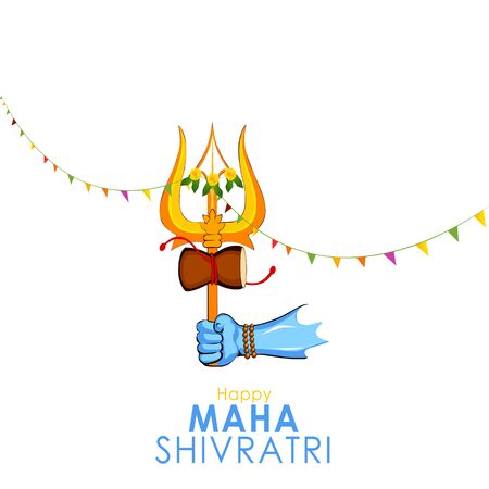 Illustration Of Happy Maha Shivratri Greeting Card Designsのイラスト素材