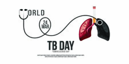 World Tuberculosis Day (TB day) banner white backgroundsのイラスト素材