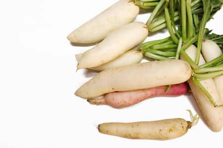 fresh radish isolated on white background, Top viewの写真素材