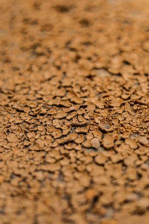 Cracks in the land in rural areasの写真素材