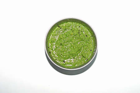 Fresh Green Mint Chutney Made with Coriander