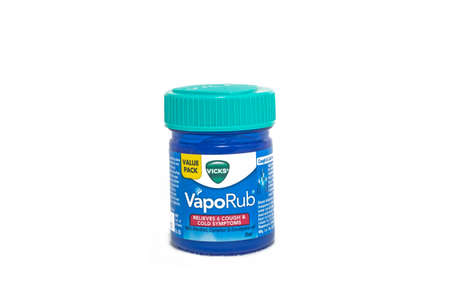 Clean image of Vicks VepoRub. Vicks VapoRub ointment is a mentholated topical creamの写真素材
