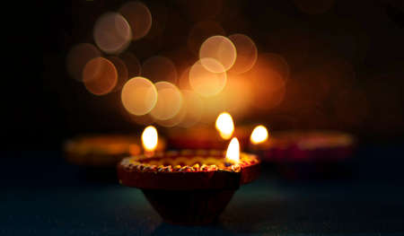 beautiful diwali lighting, selective focus background