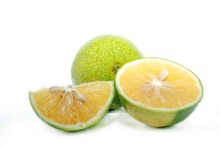 mosambi sweet lime fruit isolated on white backgrounds