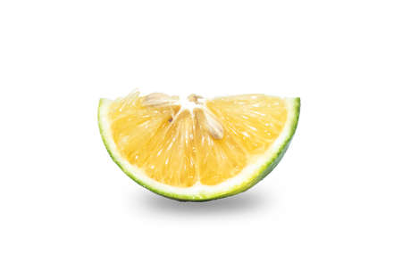 Slice fresh lime isolated on a white backgrounds