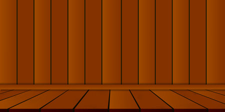 Wood texture background. Vector Dark Wooden Board With Texturesのイラスト素材