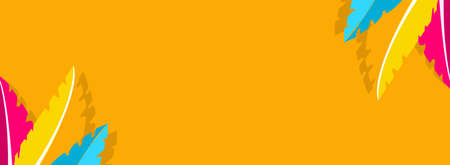 Colorful feathers carnival background. Vector Illustration.のイラスト素材