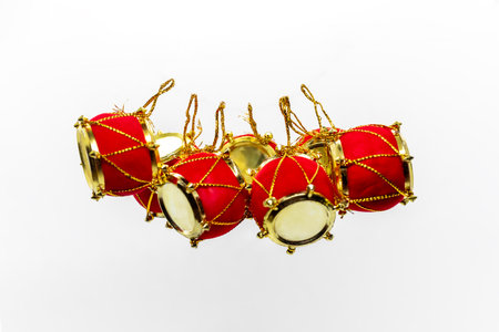 Christmas decoration isolated on white background with clipping path. New Year conceptの写真素材