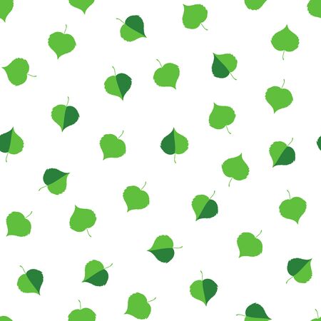 Green leaves pattern. Summer Seamless illustration. Ideal for packaging eco-friendly products, scrapbooking, eco-style party design, wrapping, textile, wallpaperの写真素材