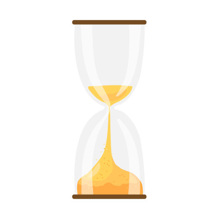 Hourglass timer isolated clock. Running sandglass. Sandglass Icon. Sand Timer. Time and business...