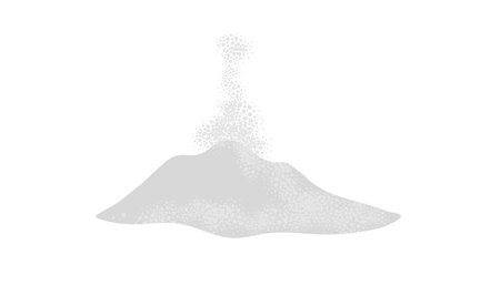 White flour slide. Flour Gently Cascading Down, Ethereal Waves for Culinary Themes, Baking Inspiration, Cooking and Baking. Pastries Ingredient. Flat vector illustration isolated on white background.のイラスト素材