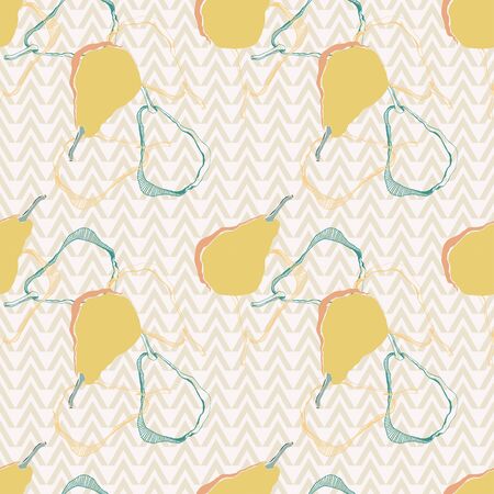 Seamless pear pattern for textile designのイラスト素材