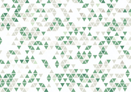 Abstract geometric background of triangles. Vector illustration. Green and white colors.