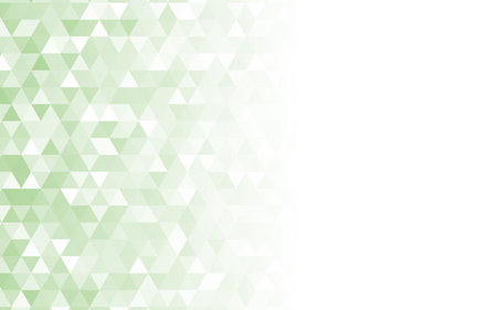 Abstract geometric background of triangles. Vector illustration. Green and white colors.のイラスト素材