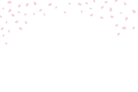 Cherry Blossom Petal Frame Background Clip Artsのイラスト素材