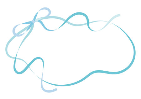 Background frame with  ribbon decorationのイラスト素材