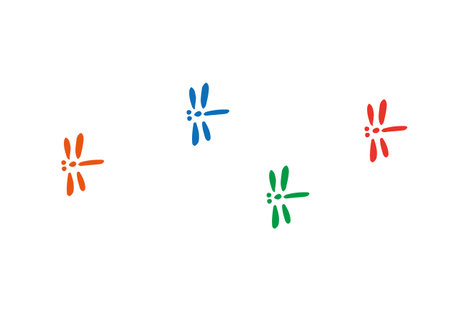 Clip art of simple hand-drawn dragonflyのイラスト素材