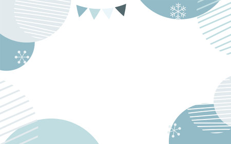 Winter Image Abstract Hand-Painted Frame Backgrounds Web graphicsのイラスト素材