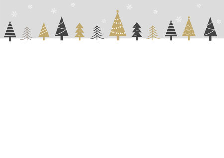 Clip art of Christmas tree frameのイラスト素材