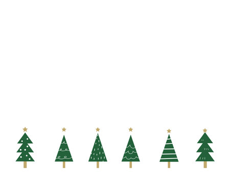 Clip art of Christmas tree frameのイラスト素材