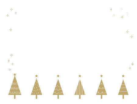 Clip art of Christmas tree frameのイラスト素材
