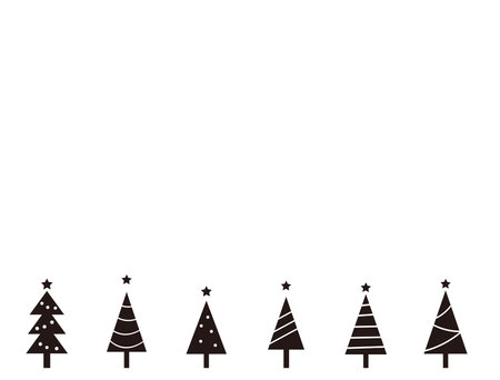Clip art of Christmas tree frameのイラスト素材