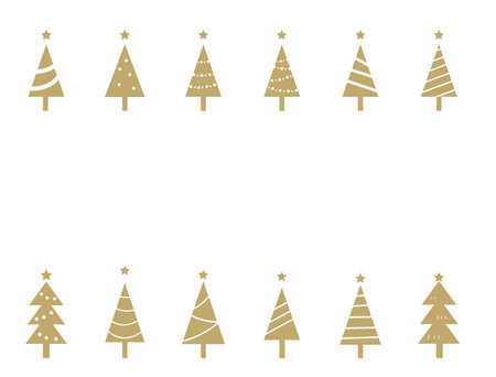 Clip art of Christmas tree frameのイラスト素材